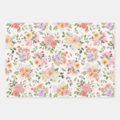 Zomer Boho Bloemen op Off White Inpakpapier Vel (Voorkant 2)