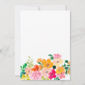 Zomer boho bloemenfoto waterverf bruiloft kaart (Achterkant)