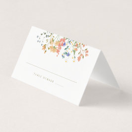 Zomer Boho Bruiloft met Wilde Bloemen Kaart