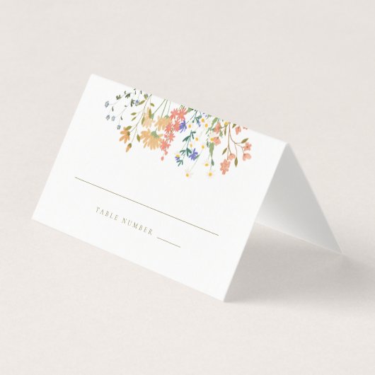Zomer Boho Bruiloft met Wilde Bloemen Kaart (Voorkant)