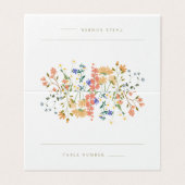 Zomer Boho Bruiloft met Wilde Bloemen Kaart (Buitenkant ongevouwen)
