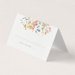 Zomer Boho Bruiloft met Wilde Bloemen Kaart