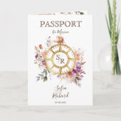 Zomer Boho Floral Bestemming Huwelijkspaspoort (Voorkant)