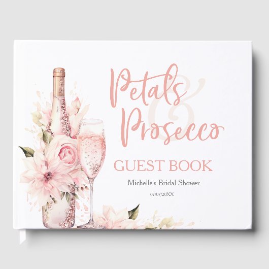 Zomer Boho Petals en Prosecco Gastenboek (Voorkant)