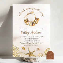 Zomer Boho Strand Meisje Baby Shower Kaart