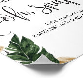 Zomer boho tropische bladeren goud oh snap bord poster (Hoek)