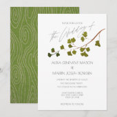 Zomer Bos Groen Maidenhair Varen Kaart (Voorkant / Achterkant)