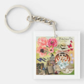 Zomer Bossom dag op het strand Acryl Sleutelhanger (Voorkant)