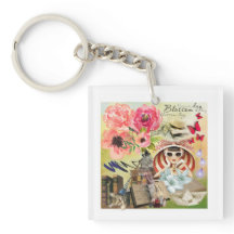 Zomer Bossom dag op het strand Acryl Sleutelhanger