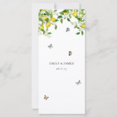 Zomer Botanische Citroen Menu (Achterkant)