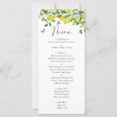 Zomer Botanische Citroen Menu (Voorkant)