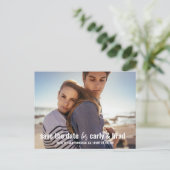 Zomer Break Foto Bruiloft Save the Date Briefkaart (Staand voorkant)