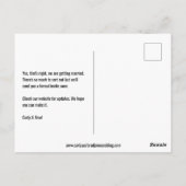 Zomer Break Foto Bruiloft Save the Date Briefkaart (Achterkant)