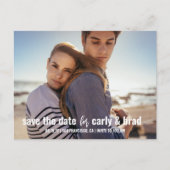 Zomer Break Foto Bruiloft Save the Date Briefkaart (Voorkant)