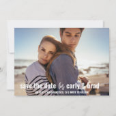 Zomer Break Foto Bruiloft Save the Date Kaart (Voorkant)