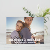 Zomer Break Foto Bruiloft Save the Date Kaart (Staand voorkant)