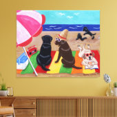 Zomer Breeze Labradors Schilderij Canvas Print (Insitu (Woonkamer))