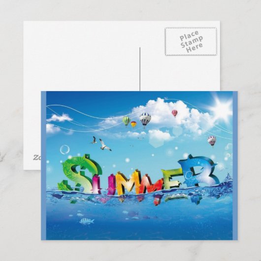 zomer briefkaart (Voorkant / Achterkant)