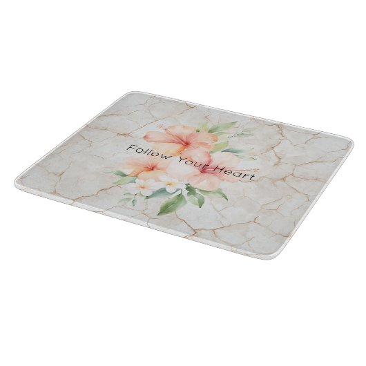 Zomer Bries Blush Perzik Hibiscus   Snijplank (Hoek)