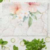Zomer Bries Blush Perzik Hibiscus Theedoek (Gevouwen)