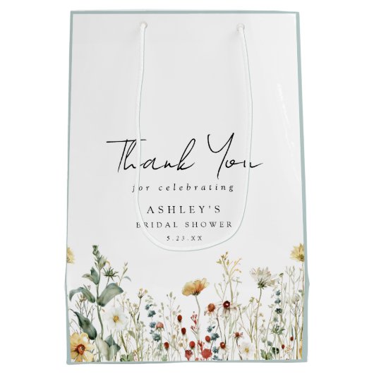 Zomer Bruidsboeket Dankjewel Medium Cadeauzakje (Achterkant)