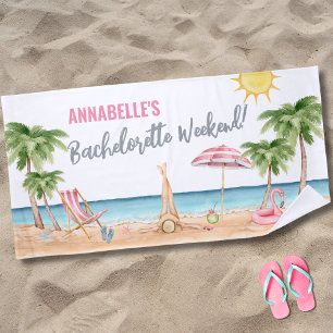 Zomer Bruidsmeisje Tropische Naam Strandlaken