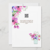 Zomer bruiloft  bloemen romantische stijl kaart (Achterkant)