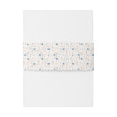 Zomer bruiloft chique blauwe wilde bloemen gedroog uitnodigingen wikkel (Achterkant Voorbeeld)