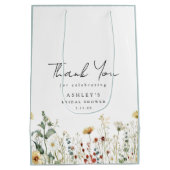 Zomer Bruiloft Dankjewel Bloemenweide Medium Cadeauzakje (Achterkant)