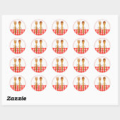 Zomer Bruiloft Feest Ronde Sticker (Vel)