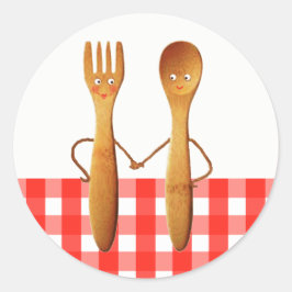 Zomer Bruiloft Feest Ronde Sticker