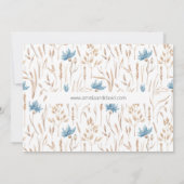 Zomer bruiloft gedroogd gras krans bruiloft save the date (Achterkant)