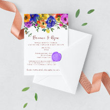 Zomer bruiloft kleurrijke bloemen