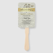 Zomer bruiloft programma handwaaier (Voorkant)