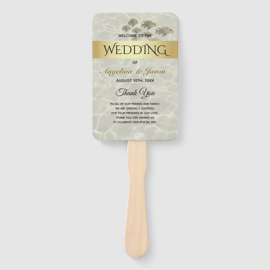 Zomer bruiloft programma handwaaier (Voorkant)