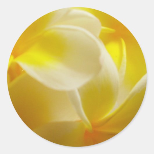 Zomer Bruiloft Ronde Sticker (Voorkant)