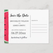 Zomer Bruiloft Save The Date Postkaarten Watermelo Aankondigingskaart (Achterkant)