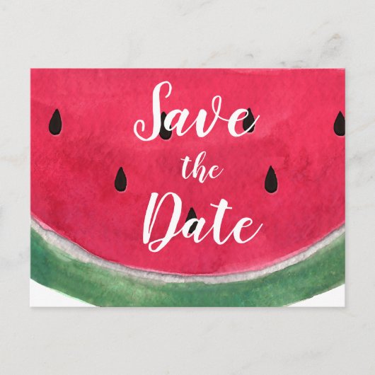 Zomer Bruiloft Save The Date Postkaarten Watermelo Aankondigingskaart (Voorkant)