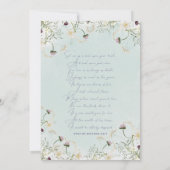 Zomer bruiloft uitnodiging: Bloemen, Song van Salo Kaart (Achterkant)