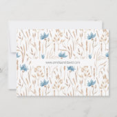 Zomer bruiloft Wildbloemen Minimalistische bruilof Kaart (Achterkant)