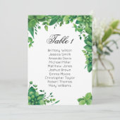 Zomer bruiloft zitplaatsenkaart. Tuin gast plan Kaart (Staand voorkant)