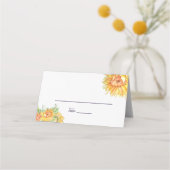 Zomer Bruiloft Zonnebloemen Begeleider Plaatskaart Plaatskaartje (Voorkant)