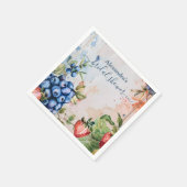 Zomer Bruiloftsfeest met Zoete Aardbeien Servet (Hoek)