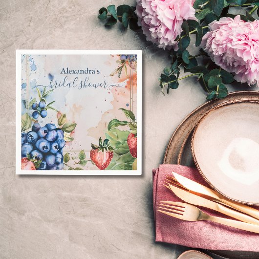 Zomer Bruiloftsfeest met Zoete Aardbeien Servet