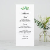 Zomer bruiloftsmenu botanisch. Groen dinermenu Menu (Staand voorkant)