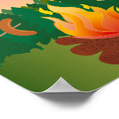 Zomer buitenste kampvuur poster (Hoek)