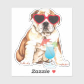 Zomer Bulldog Vinyl Sticker (Vel)