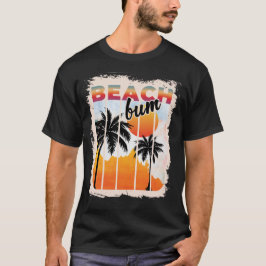 Zomer Bum Beach Palm Tree Vakantie Zonsondergang T-shirt