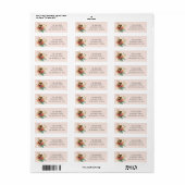 Zomer Bumblebee Bloemen Retouradres Etiket (Full Sheet)