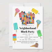 Zomer Buurt BBQ Block Party Kaart (Voorkant)